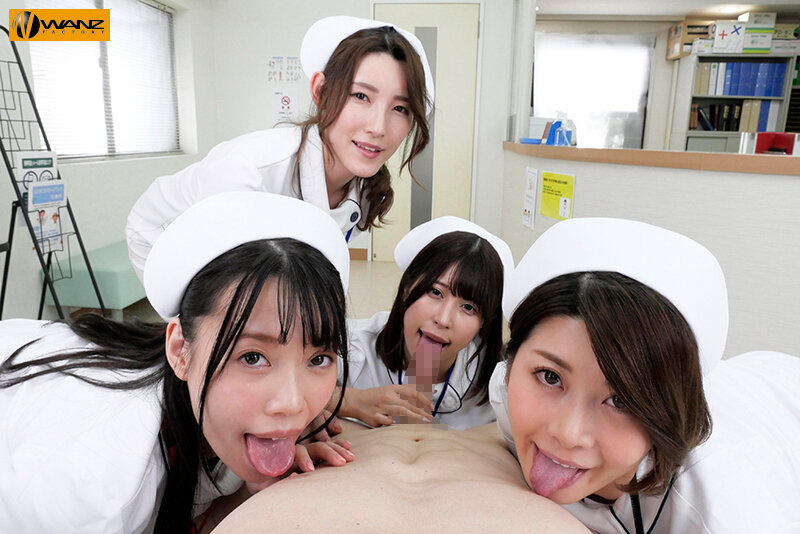 【VR】4人のおしゃぶり痴女ナース吸精フェラチオ 妊婦妻の付き添い中にしこたま精子吸い尽くされる逆NTRハーレムVR 有岡みう 広仲みなみ 森沢かな 推川ゆうり wavr00216