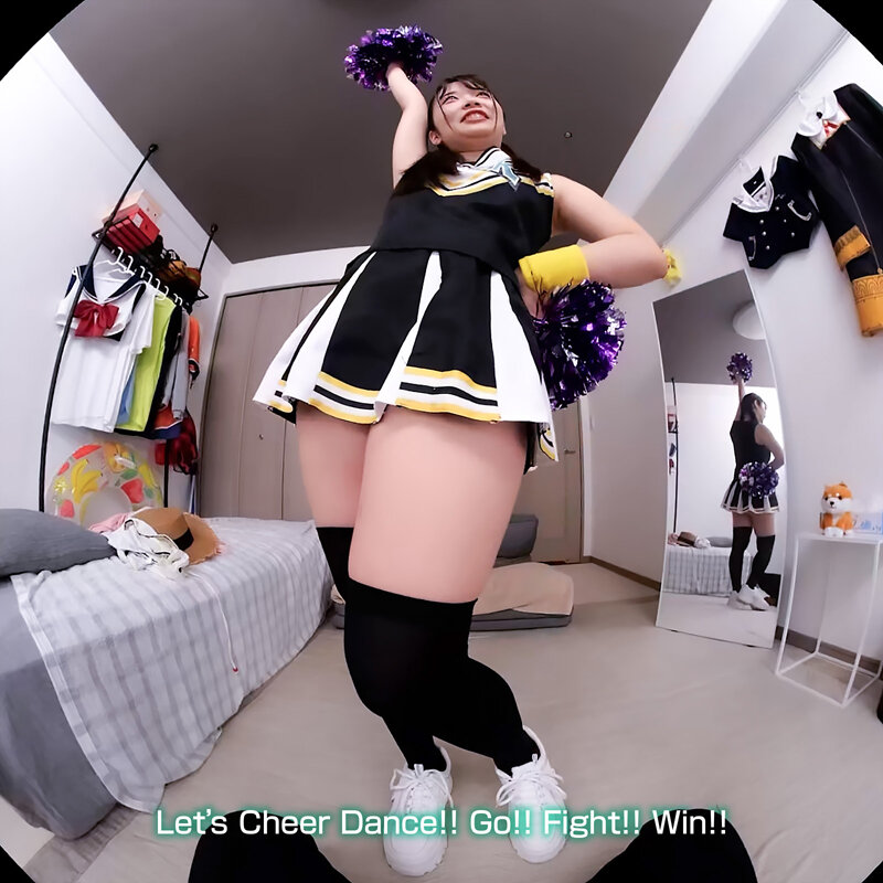 【VR】【8KVR】チアガールのTバック尻に即ズボッVR パンチラ…パン見せ…チアダンス!ツインテ可愛い彼女と過ごす最高に楽しいひととき! 二葉エマ crvr00377