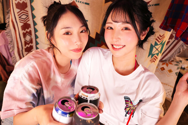 【VR】【8K】野外フェス二日目の深夜…俺のテントで宿無しのW爆乳ビキニ痴女が汗だくで何発もザーメン搾取してきた サンプル
