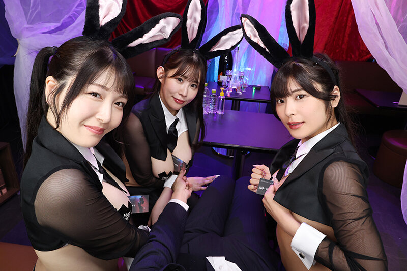 【VR】会員制高級ラウンジ裏オプ巨乳バニー中出しハーレム サンプル